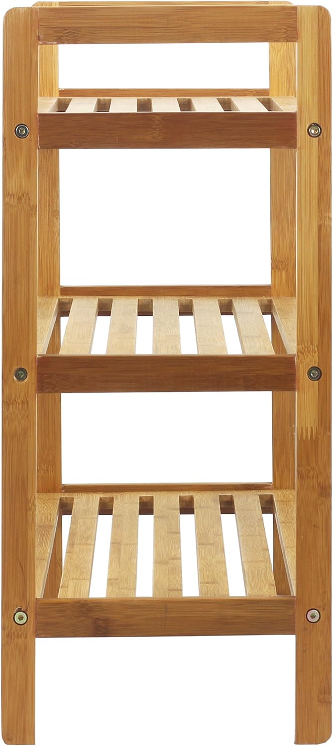 Oceanstar 3-Tier Bamboo Shoe Rack, Natural