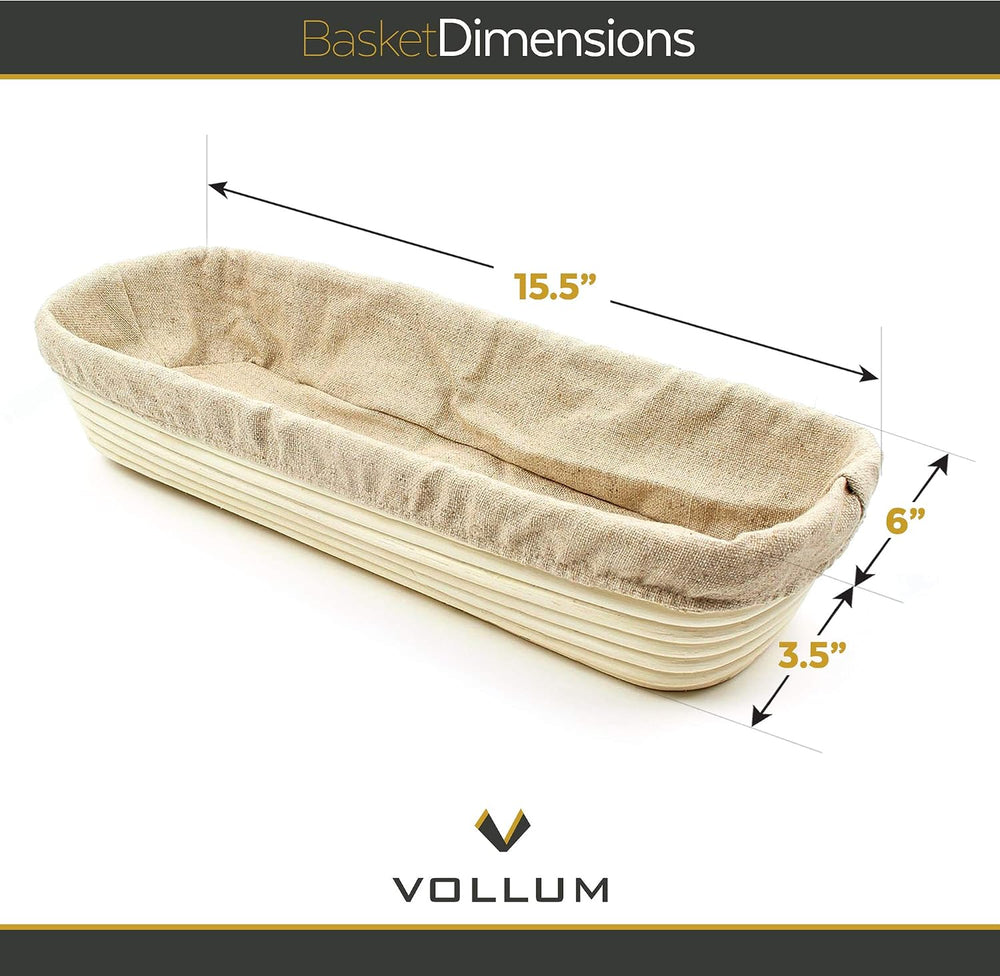 Bread Proofing Basket with Liner – Sourdough Baguette Brotform
