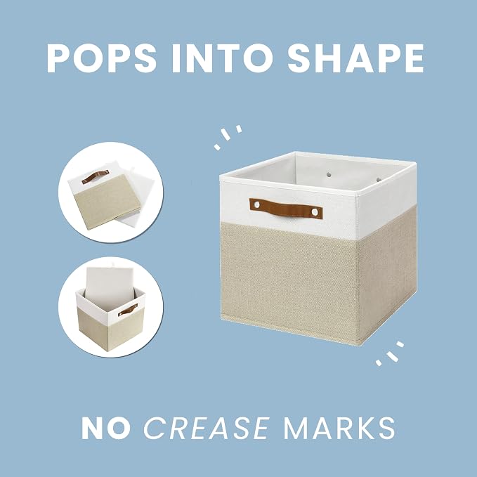 OrganiHaus 12x12 Fabric Storage Bins (Set of 4)