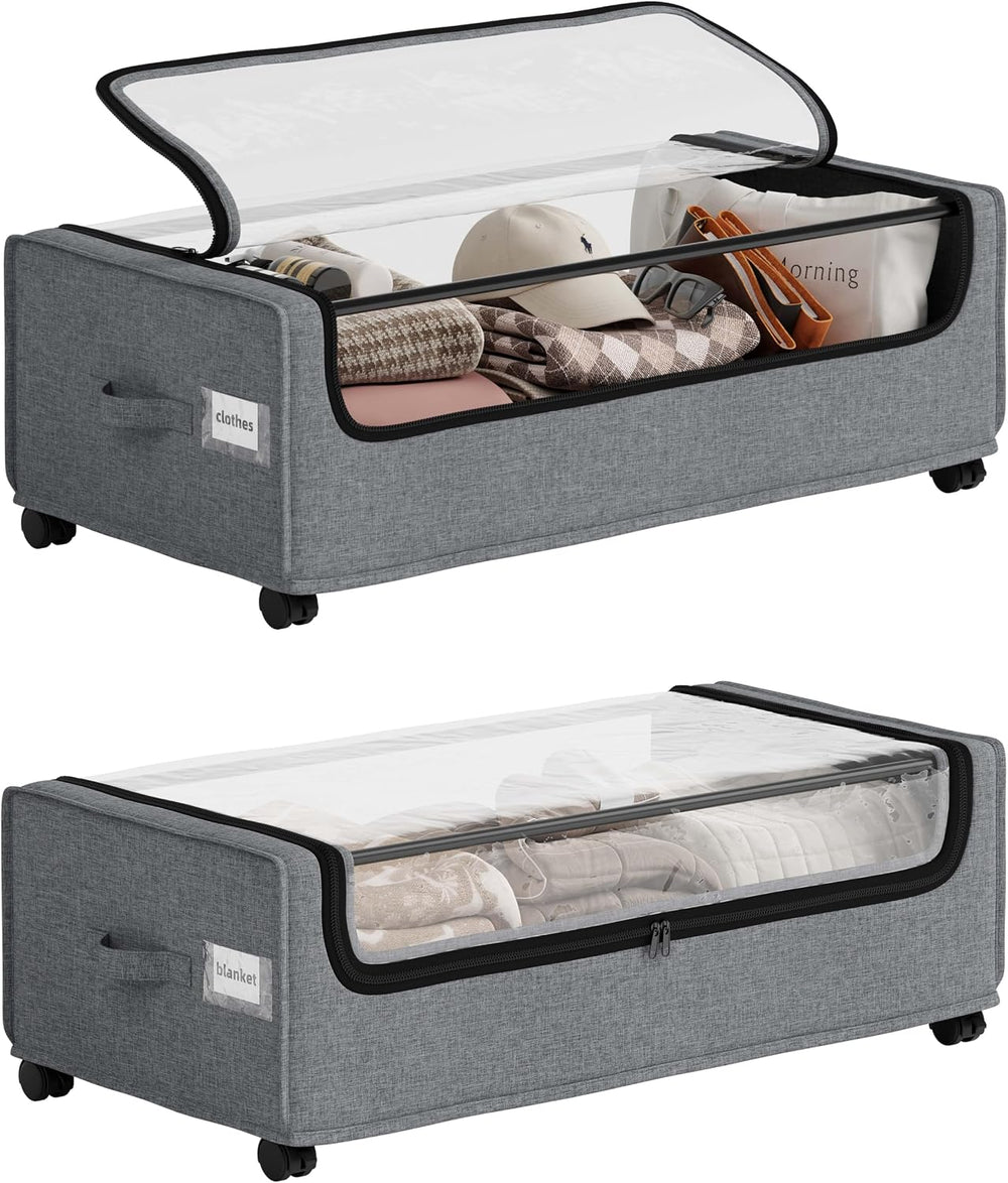 Under Bed Storage, Tall Size Under Bed Storage With Wheels, Under bed Shoe St...