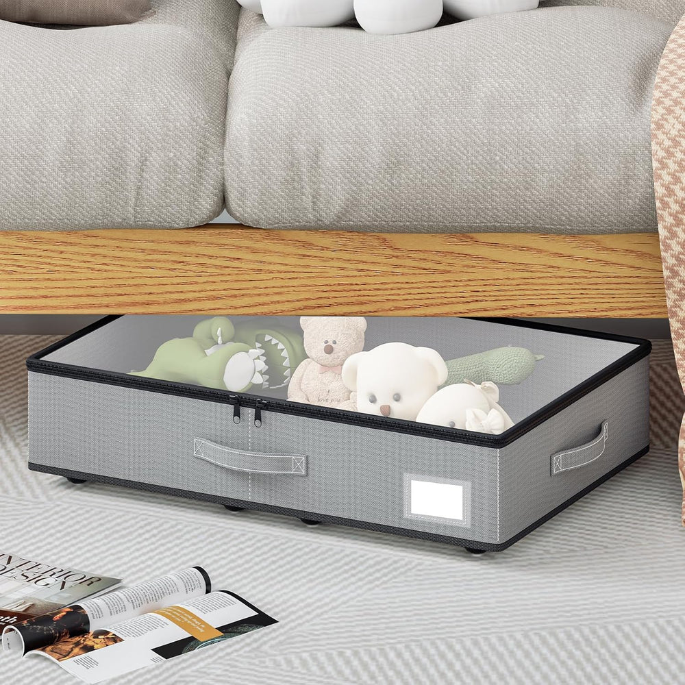 EE-RoomWorld Under Bed Storage with Wheels, No Assemble Required 5.5 inches h...