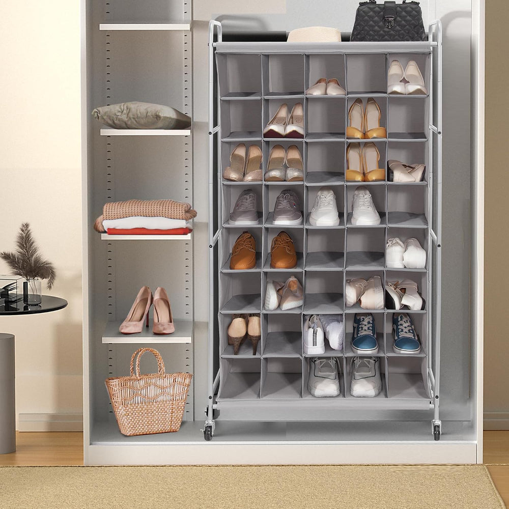 STORAGE MANIAC Shoe Cubby Organizer, Free Standing Shoe Cube Rack for Entrywa...