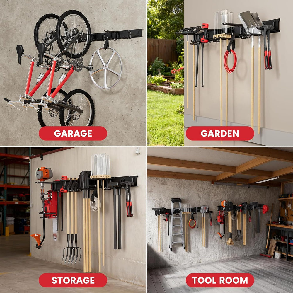 Garage Tool Organizer Wall Mount 1380 lbs Load Capacity 99 Inch Heavy Duty Mo...