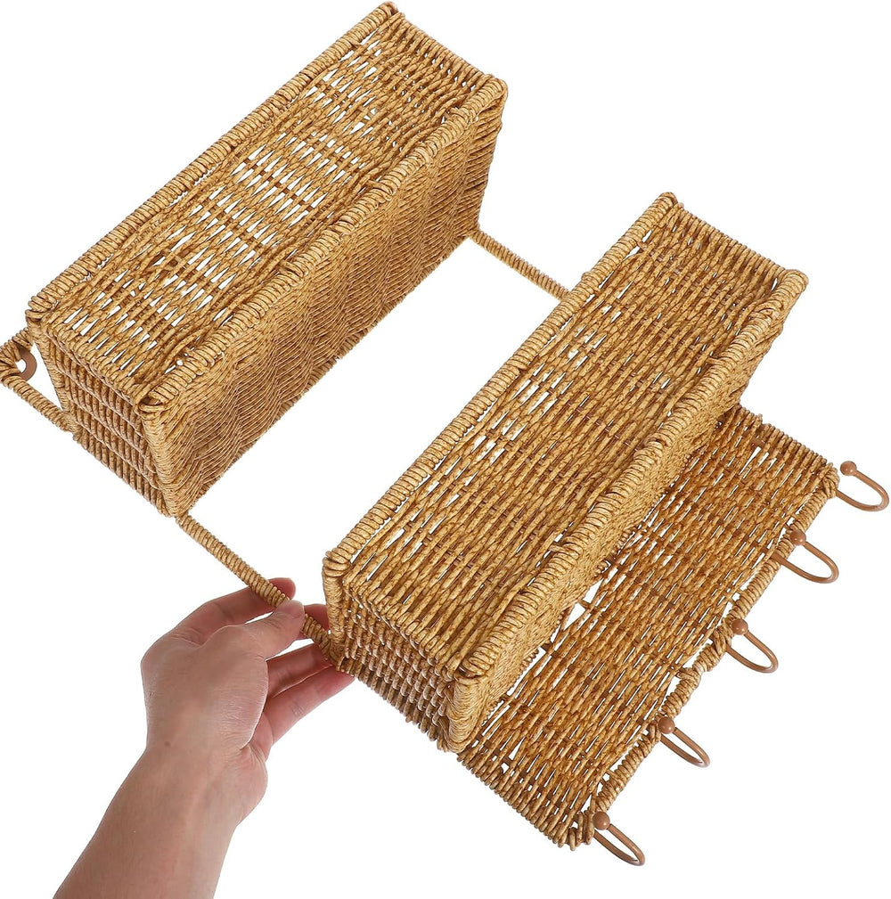Cabilock Two-Tier Wall-Mounted Hanging Storage Basket