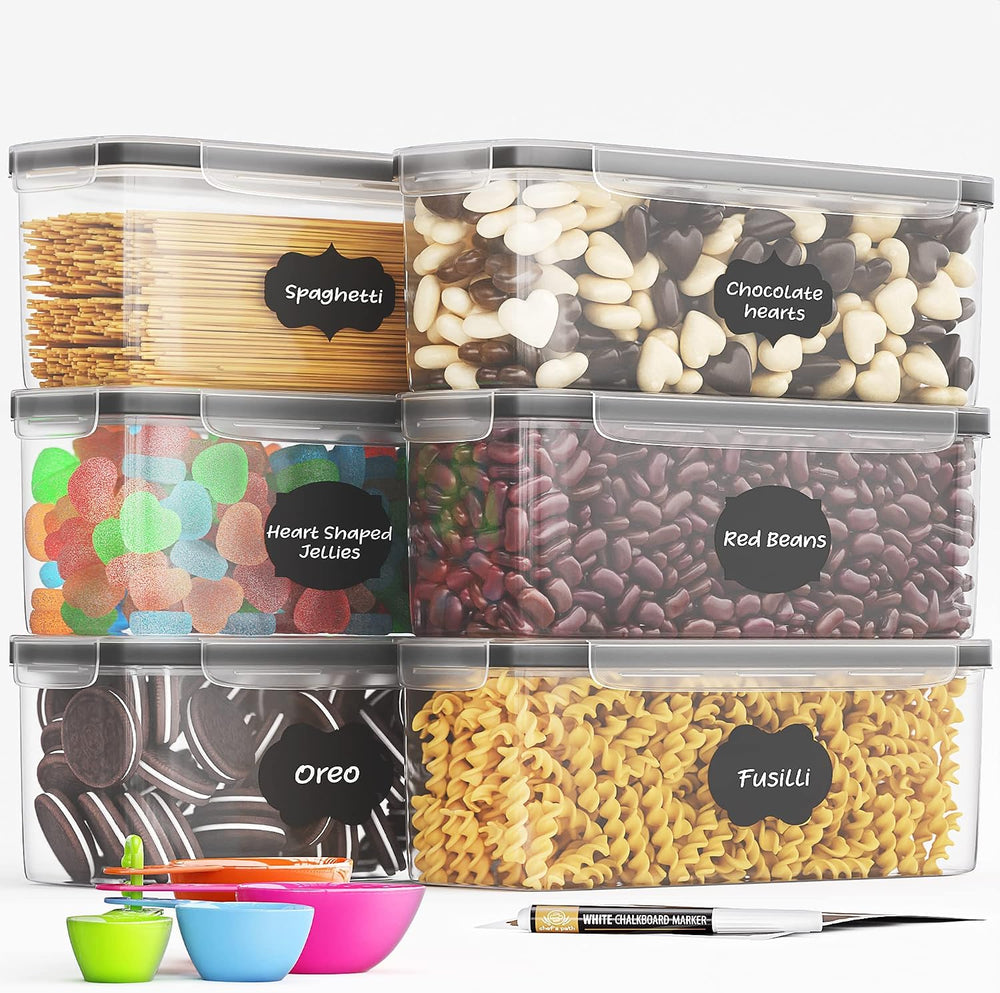 Chef's Path Airtight Food Storage Container Set (Set of 6) - Ideal for Pa...