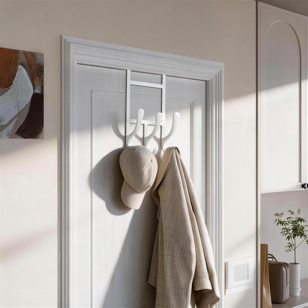 SKOLOO Over The Door Hooks, Pack of 2, Metal Towel Rack for Bathroom, 30lb Ca...