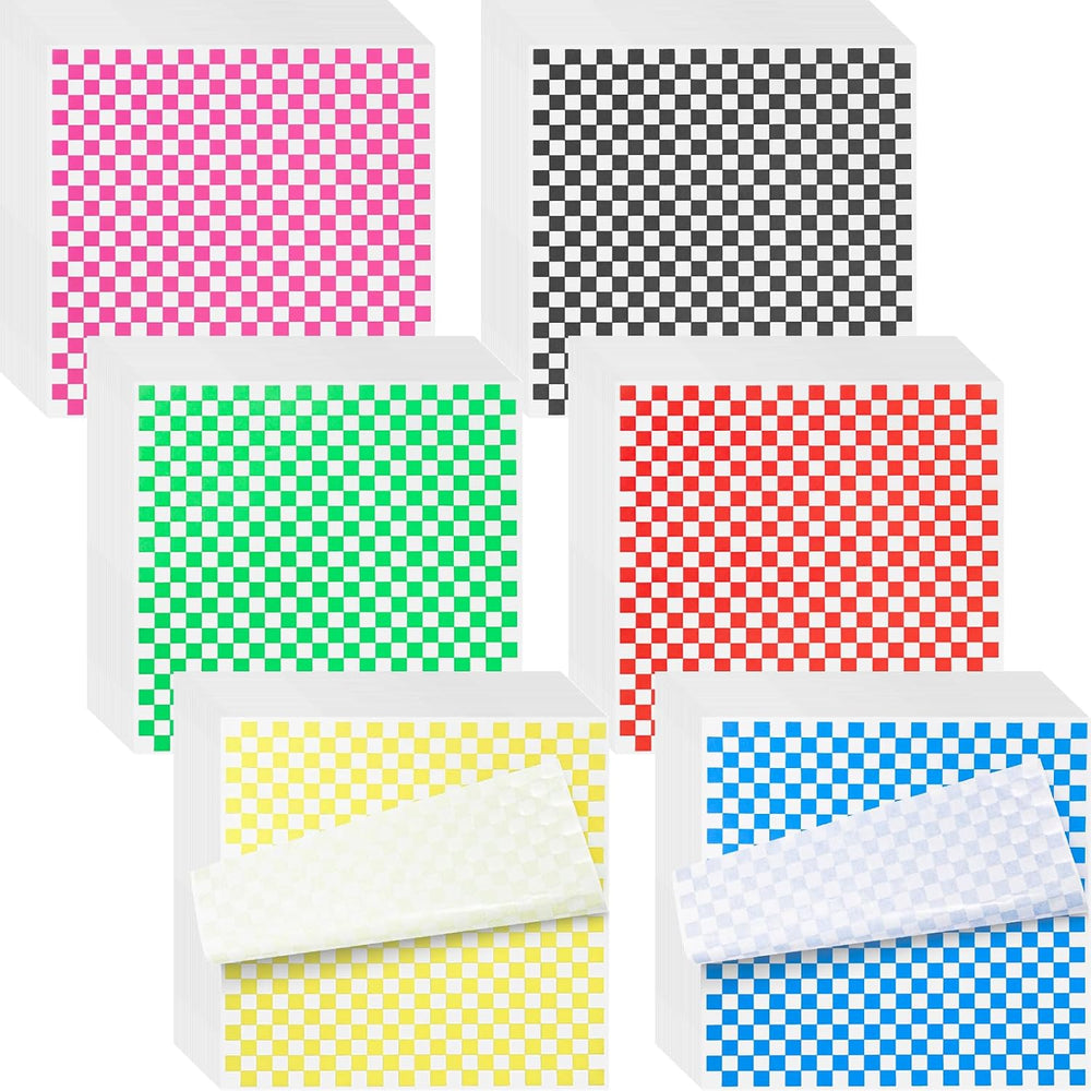 960 Pieces Wax Paper Sheets for Food, 12 x 12 inches Checkered Sandwich Wrapp...