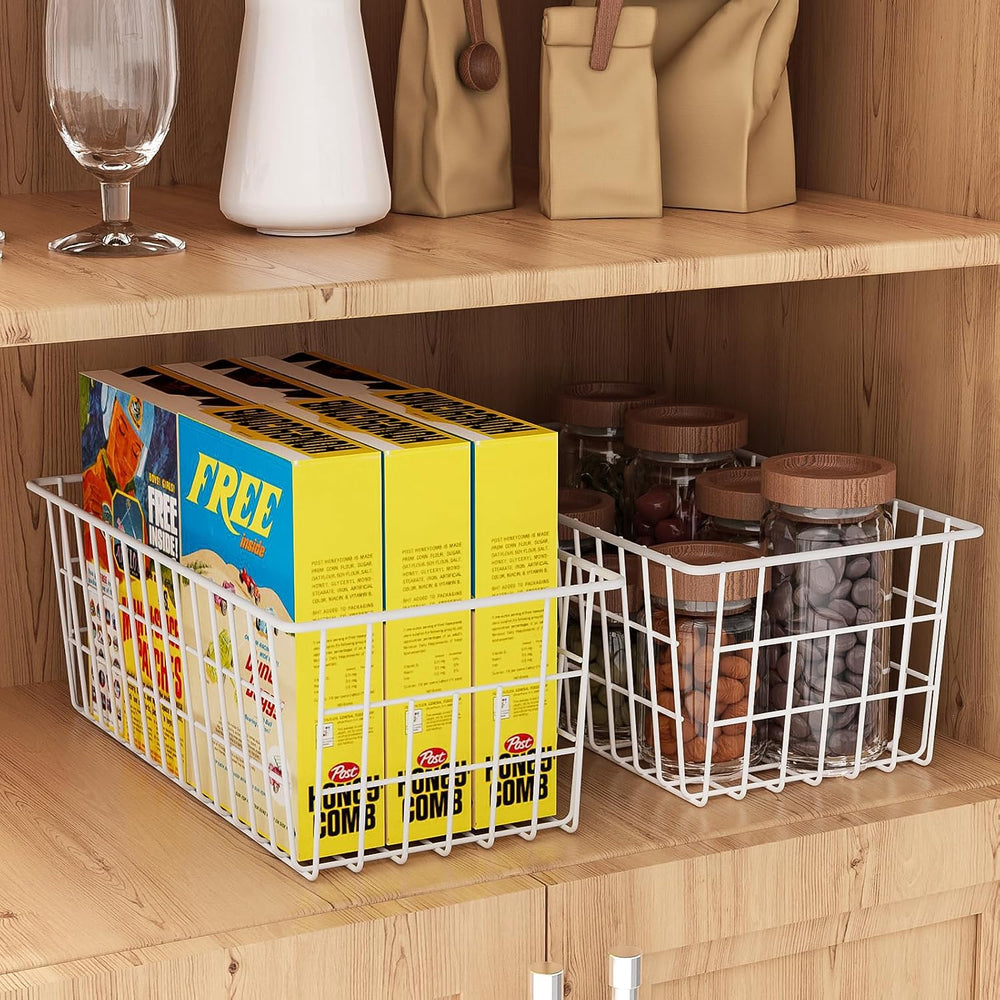 Orgneas Upright Freezer Organizer Bins Metal Wire Storage Container Basket