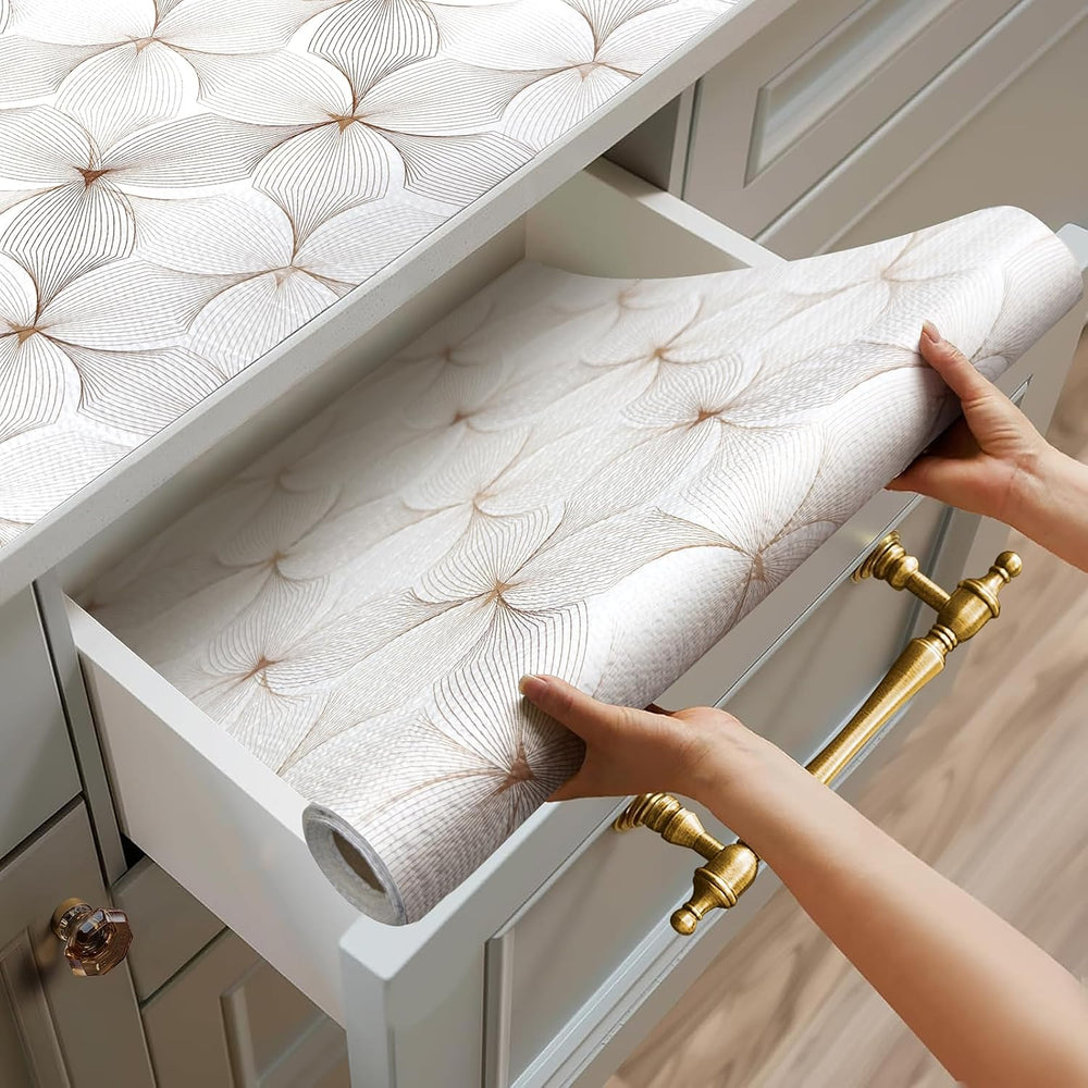 Quttisay Shelf Liner for Cabinets Non Adhesive Drawer Liner 17.3in x 16.4ft