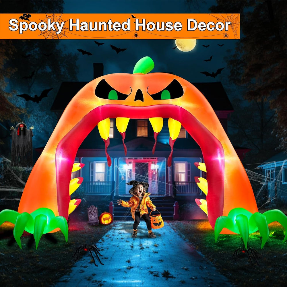 Giant Halloween Inflatables Pumpkin Archway Halloween Decorations Outdoor