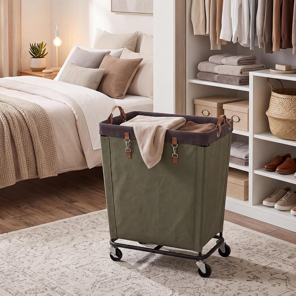 StorageWorks 210L Laundry Basket with Wheels, Rolling Hampers for Clothing