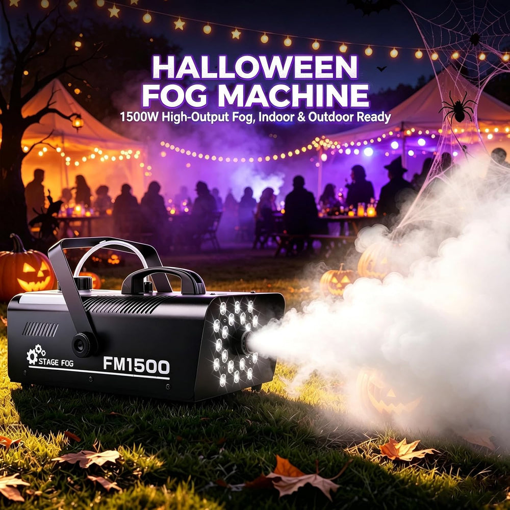 1500W Fog Machine Outdoor Indoor, Halloween Smoke Machine Fog 20000 CFM