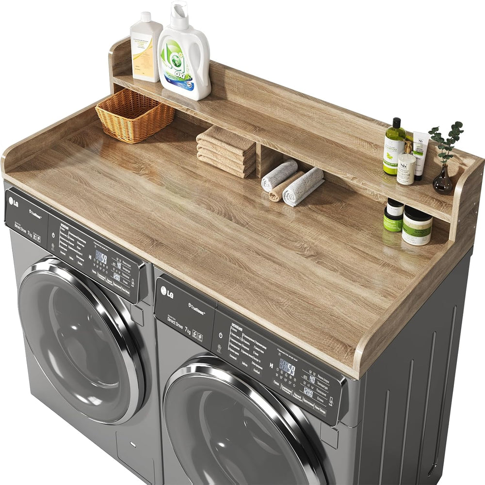 2-Tier Washer and Dryer Countertop with 2.75" H Guard,54" W x 27.5&...