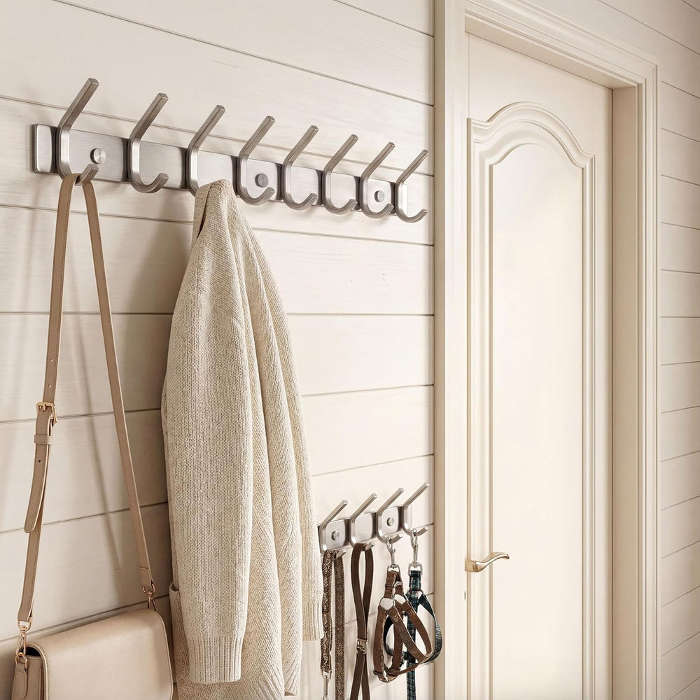 WEBI Heavy Duty 24 Inch SUS 304 Coat Bath Towel Hook Hanger Rail Bar with 8 H...