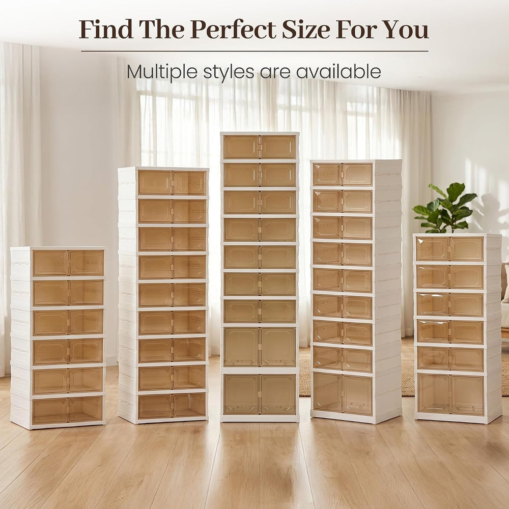 9-Tier Tall Shoe Rack with Wheels, Fits 18 Pairs & Dustproof