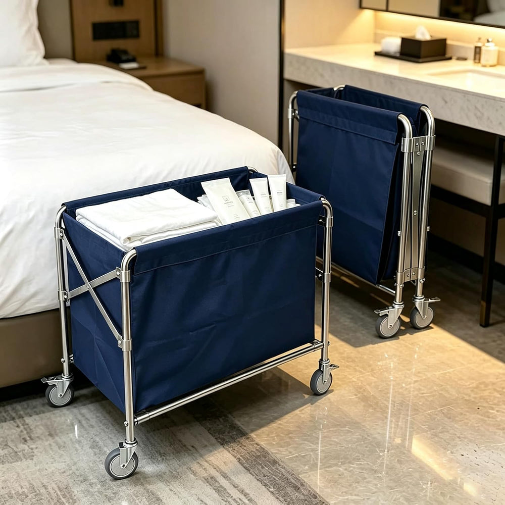 Commercial Laundry Cart with Wheel, Foldable Laundry Cart (400L)