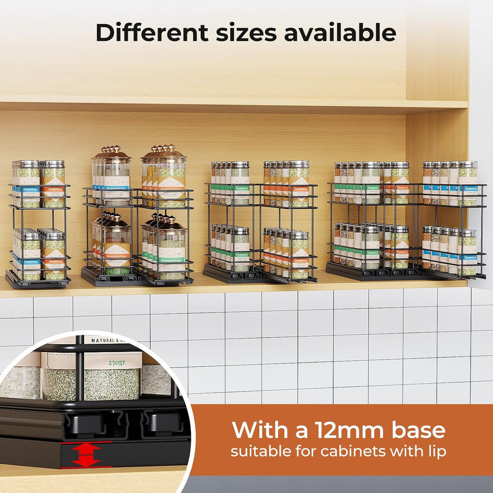Mystozer Pull Out Spice Rack Organizer for Cabinet, Slide Out Spice Racks, Ea...