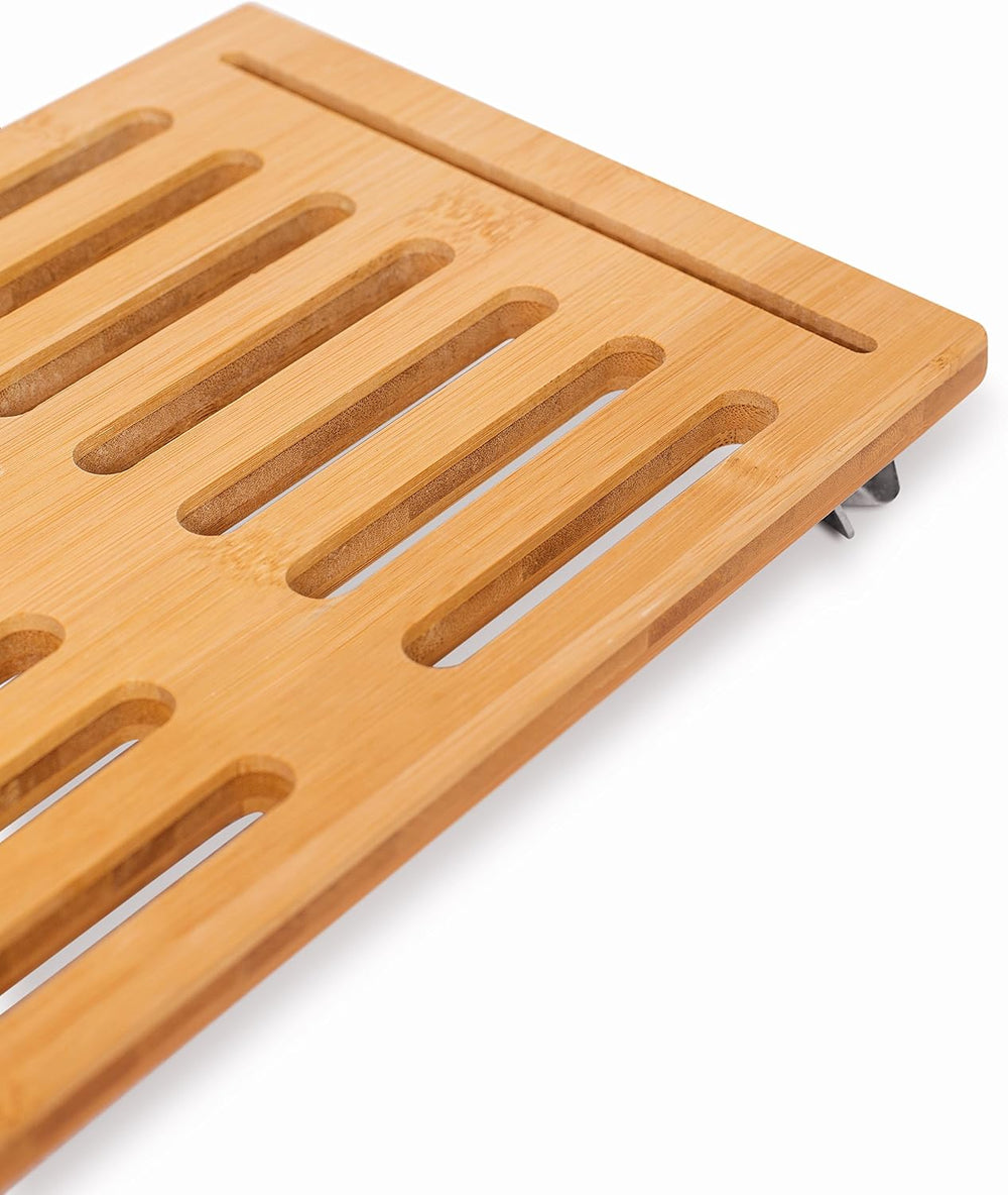 Internet's Best Stacking Utility Shelf, Bamboo 2-Tier Cabinet Organizer, ...