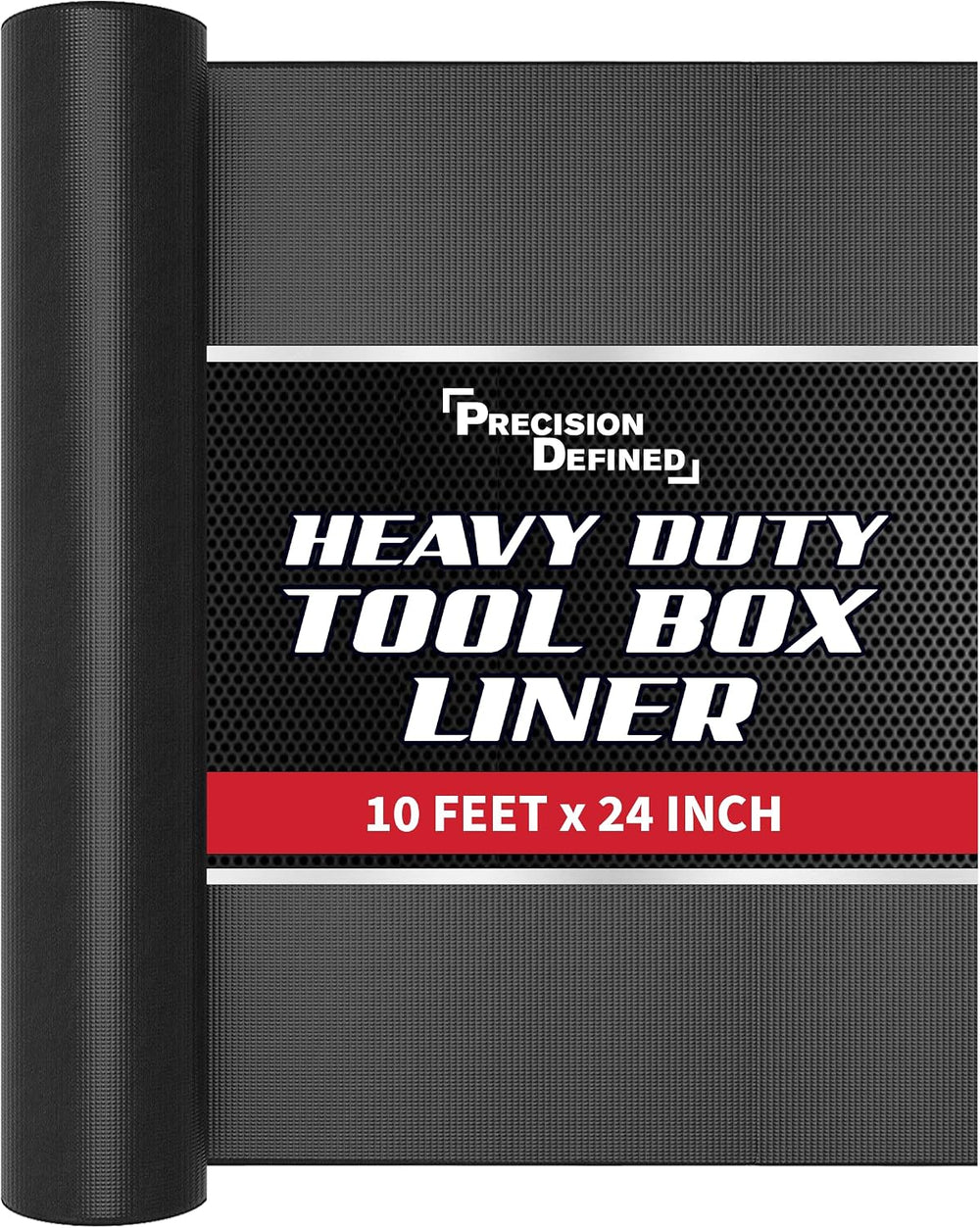 Precision Defined Tool Box Liner 10 ft x 24" Black Non Slip Mat Shelf Liner