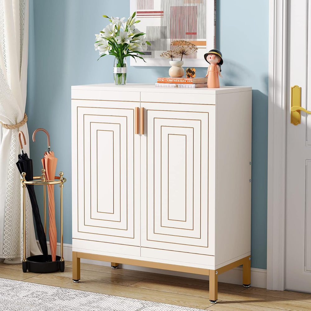 Tribesigns Shoe Cabinet with Doors, 20 Pairs Entryway Shoe Storage Cabinet wi...