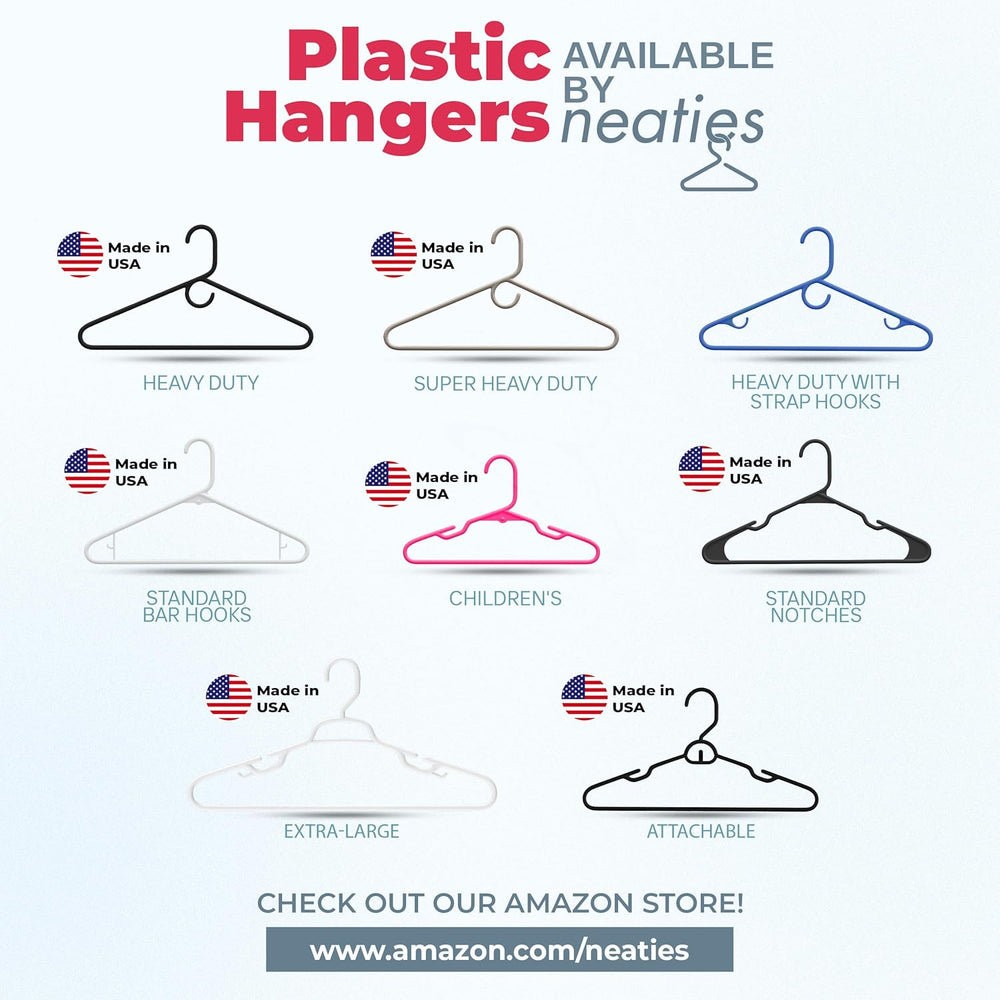 Super Heavy Duty Clothes Hangers 36 Pack – Made in the USA - 10lb Capacity, T...