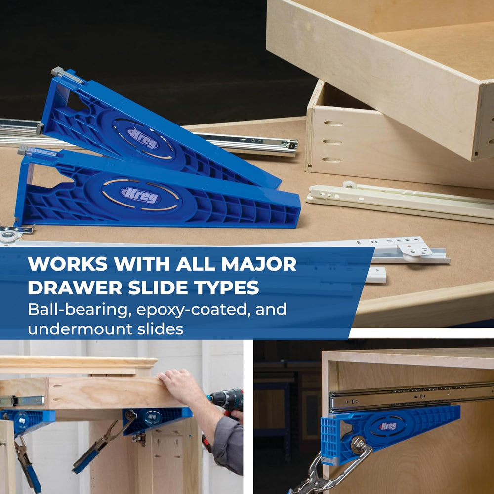 Kreg Drawer Slide Jig, Cabinet Drawer Slide Jig, KHI-SLIDE, Set of 2