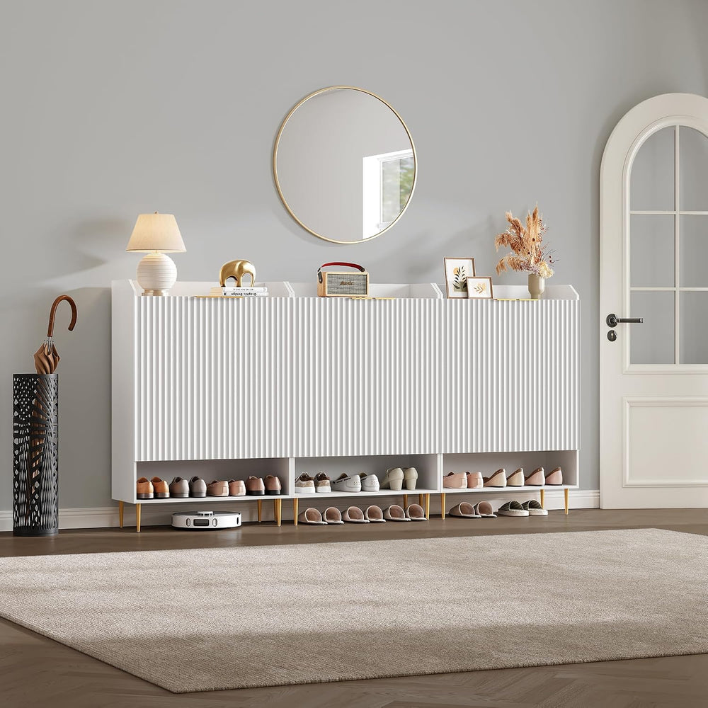 SICOTAS Shoe Cabinet Storage Set of 2, 56 Pairs Large Capacity