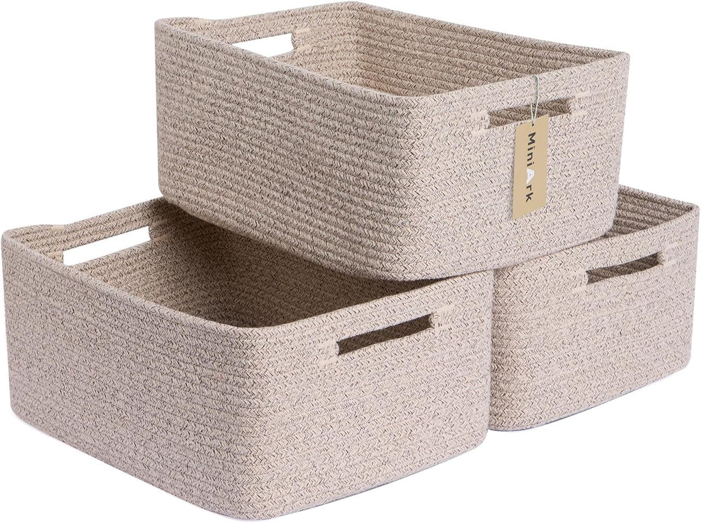 Large Storage Baskets for Shelves, Closet Organizers Bins for Clothes Blanket...