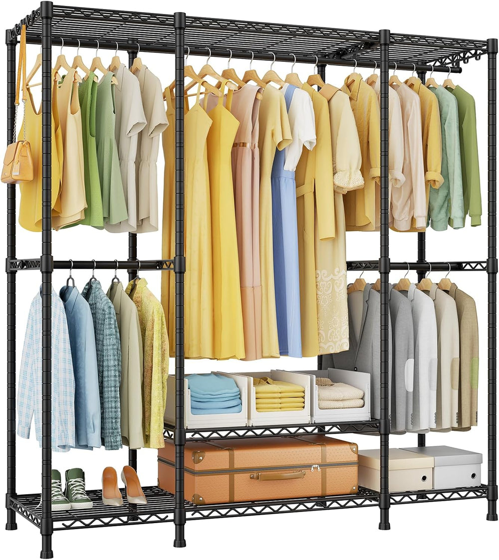 Ulif E3 Heavy Duty Garment Rack 4-Tier Freestanding Closet Organizer System