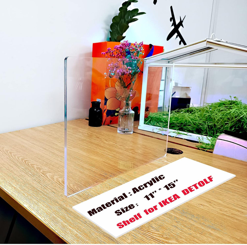 PIAOLGYI 3 Pcs Replacement Shelf for IKEA Detolf, Acrylic Rectangle Extra She...