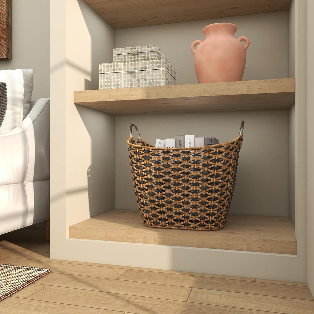 Deco 79 Seagrass Handmade Decorative and Functional Storage Basket Basket Org...