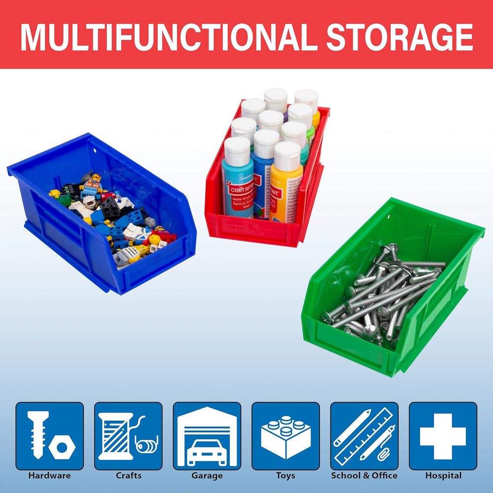 Akro-Mils 30220 AkroBins Plastic Hanging Stackable Storage Organizer Bin, 7-I...