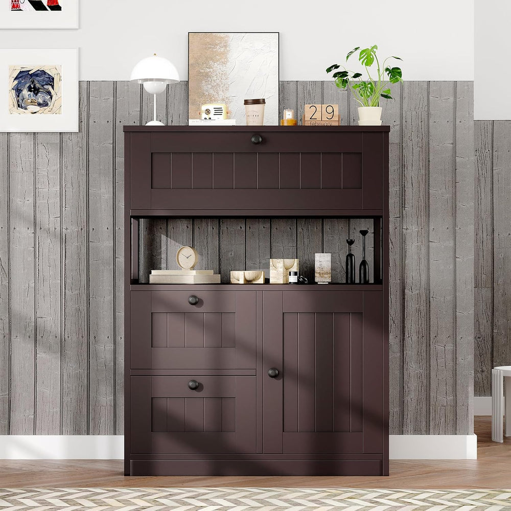 Bathroom Cabinet, Modern Bathroom Floor Storage Cabinet Organizer with 1 Door...