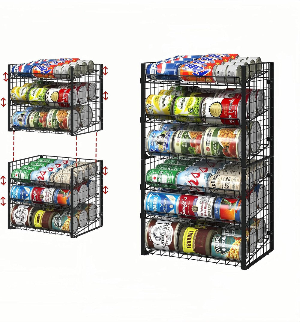 3 Tier Stackable Can Rack Organizer, Adjustable Can Holder for Pantry