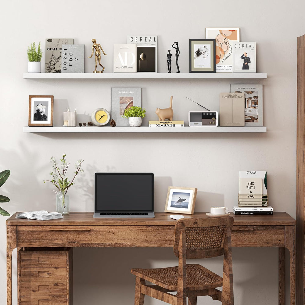 Heimlove 55 Inch Floating Shelves for Wall,Extra Long Mounted Storage wall Sh...