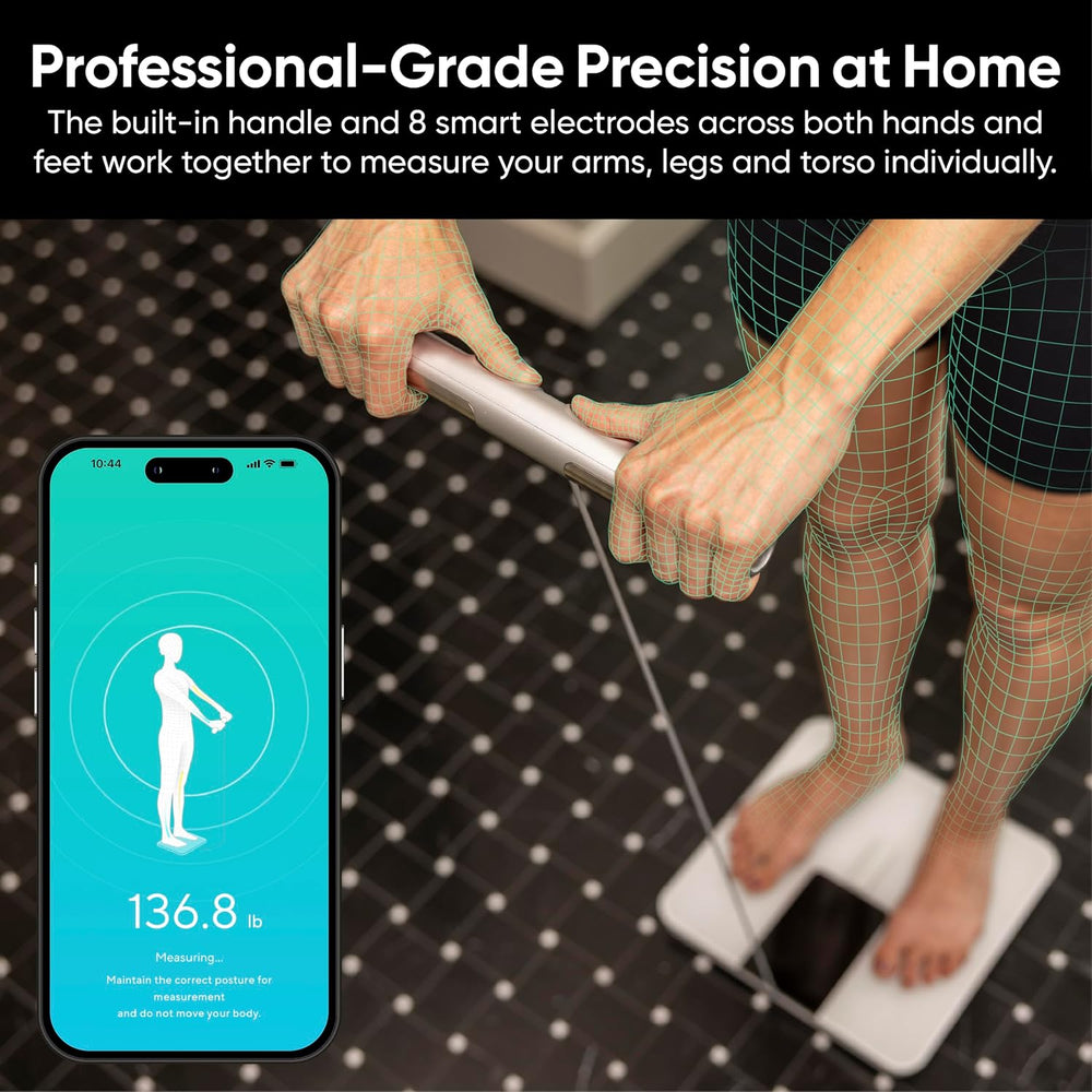 Wyze Smart Scale BodyScan with Handle, 4.7-Inch LED Display, Black