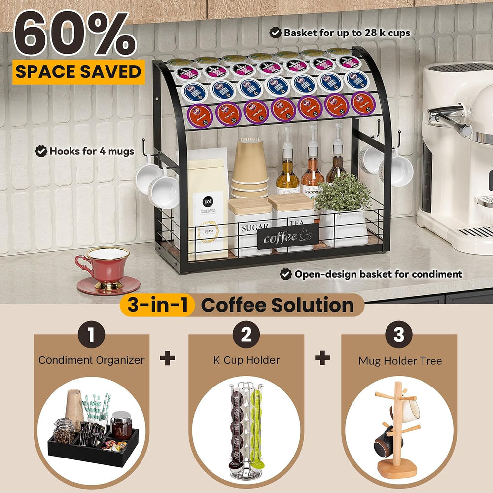 K Cup Holder, Coffee Pod Holder, K Cup Organizer, Black