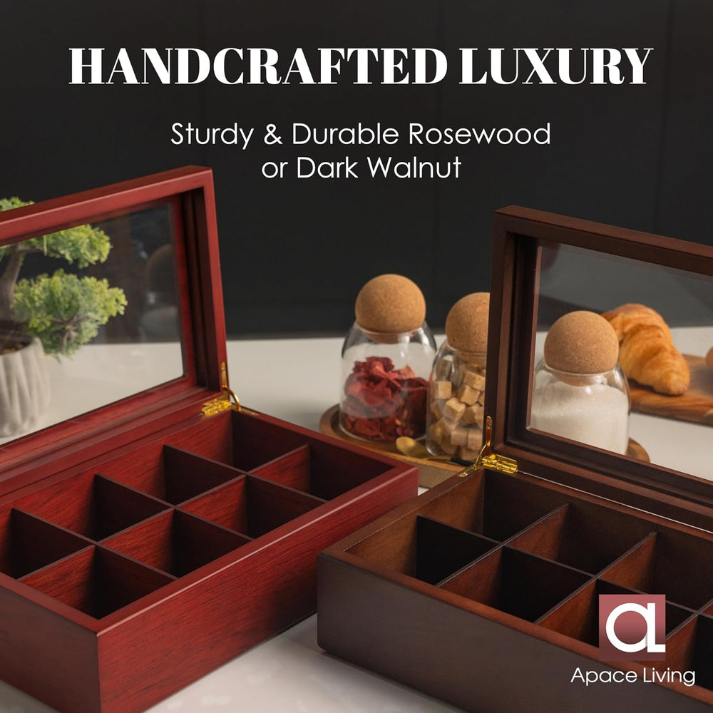 Tea Box - Luxury Wooden Tea Bag Organizer from The Apace Premier Collection