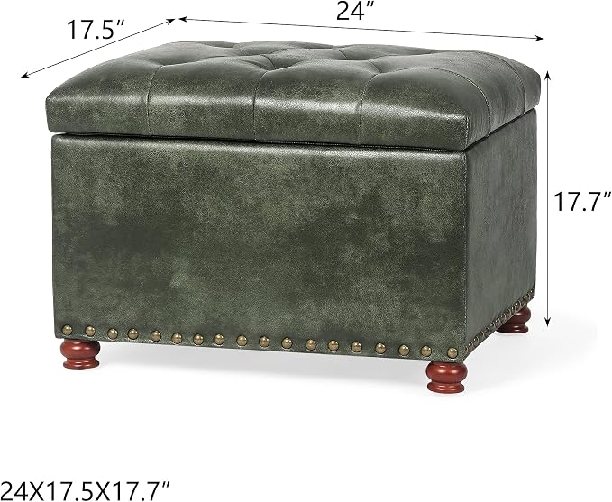 Joveco Storage Ottoman Rectangular Tufted Upholstered Ottomans