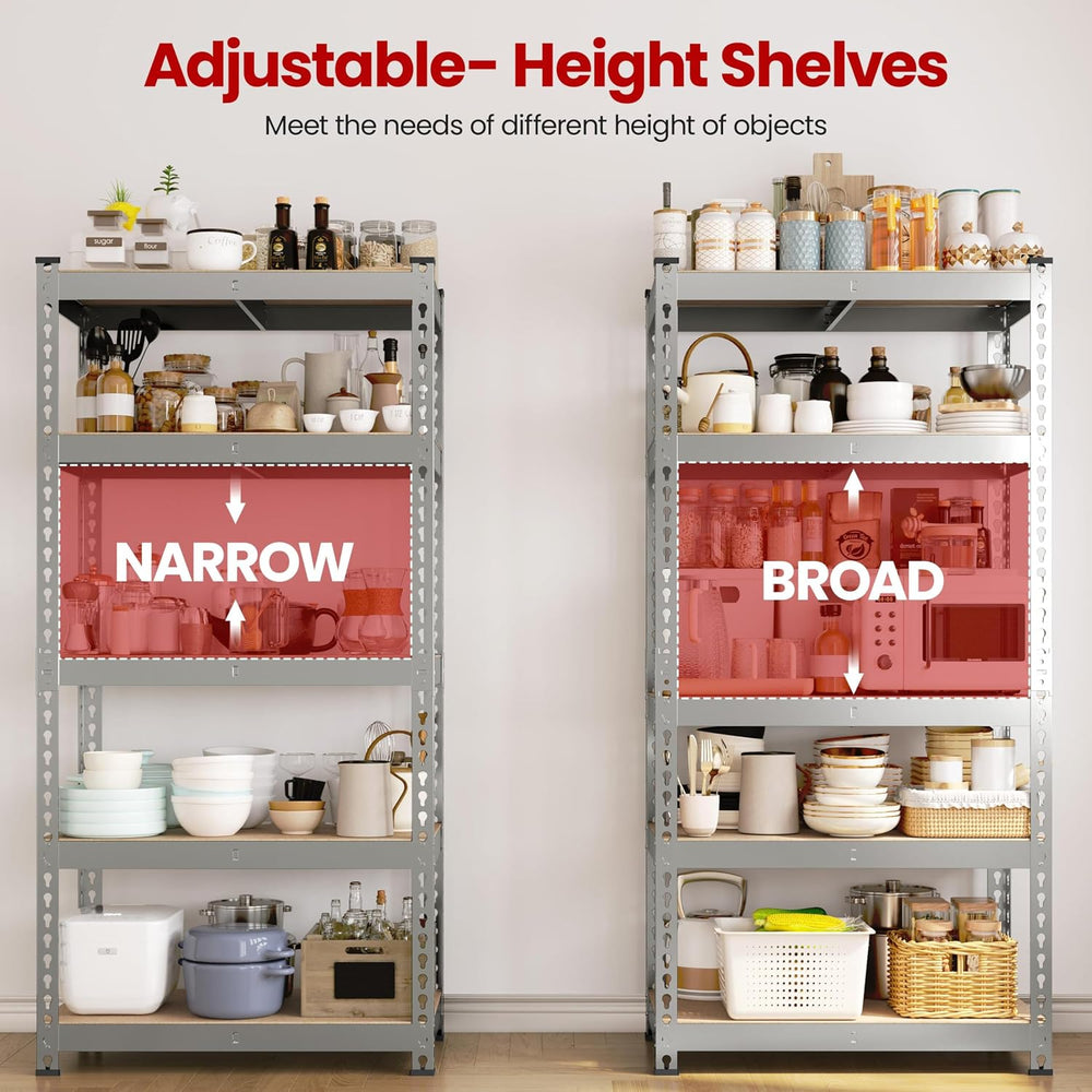 Yaheetech 5-Tier Heavy Duty Storage Shelves 28"W x 12"D x 60"H...
