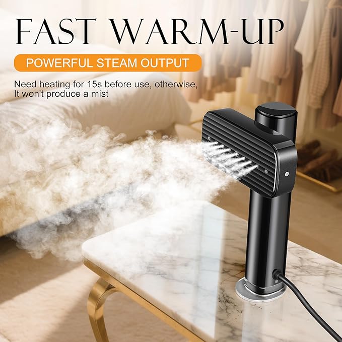 Steamer for Clothes, Portable Handheld Garment Steamer for Fabric Wrinkles