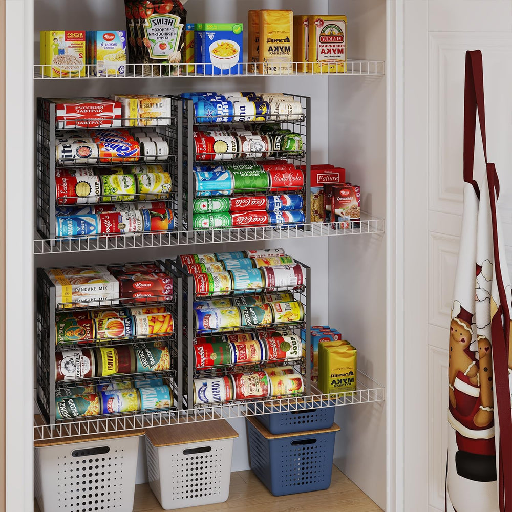 JKsmart 4-Tier Can Rack Organizer for Pantry, Adjustable Can Storage Holder f...
