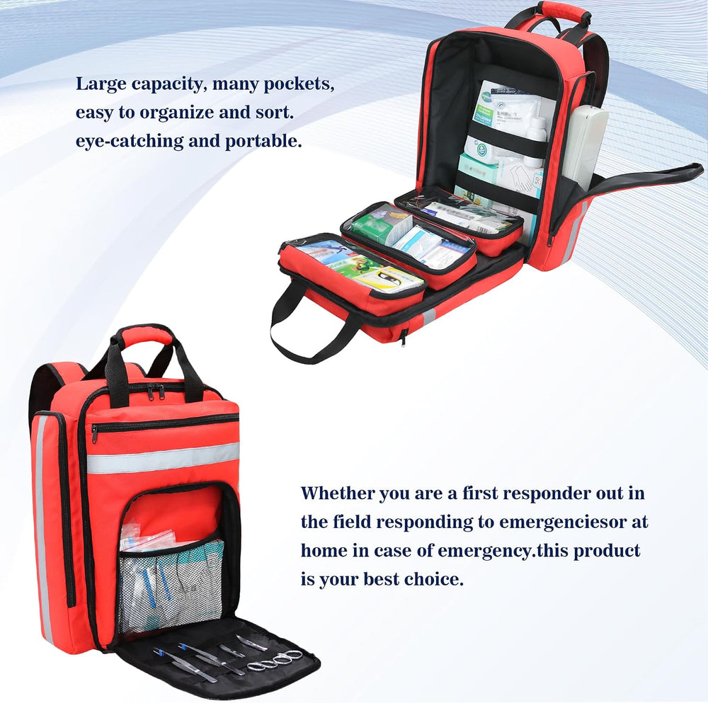 First Aid Bag Empty,EMS,EMT,Emergency Trauma Doctor Bag,First Aid Kit For Car...