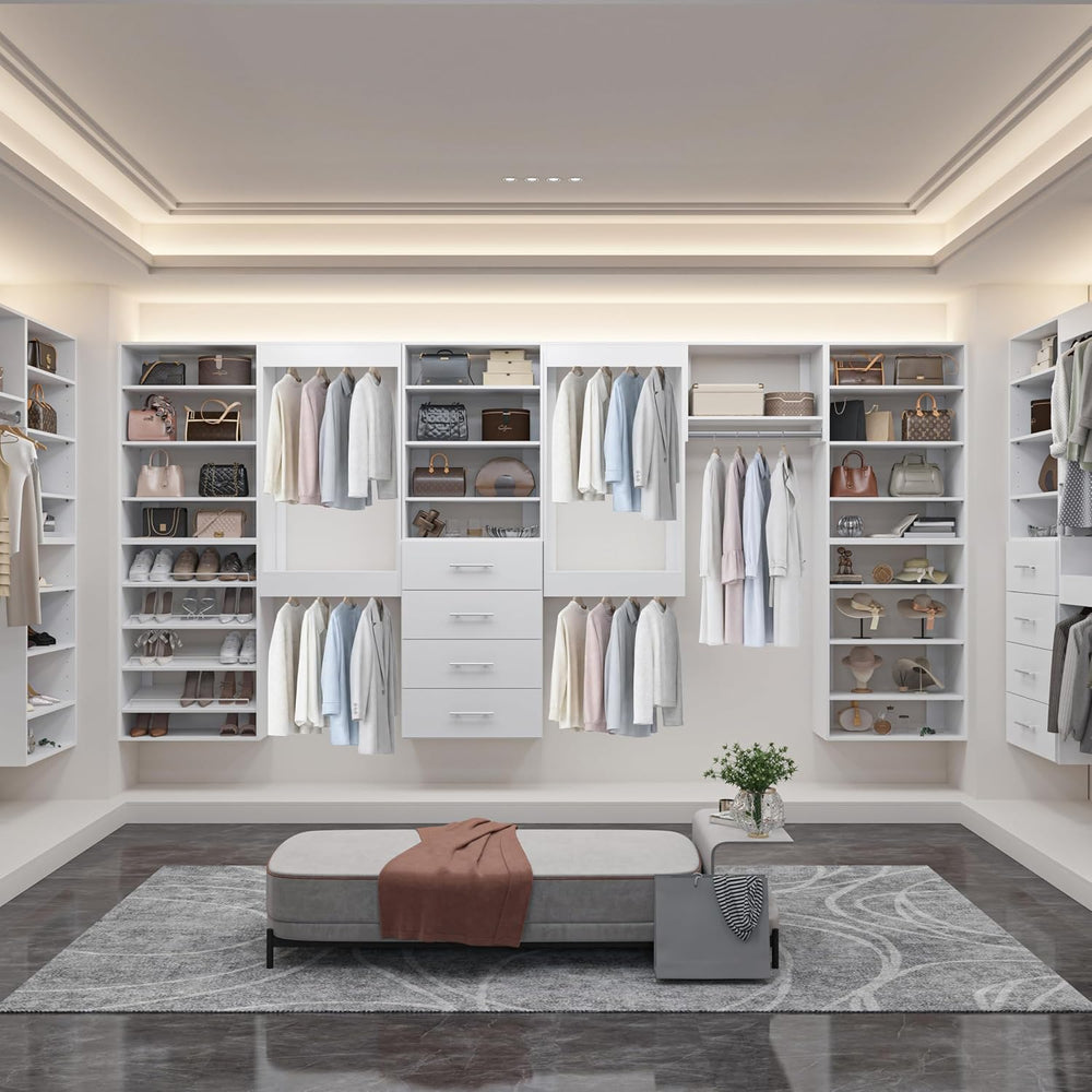 19.5" Wide 4 Drawer Tower Modular Closet System, Closet Storage Organize...