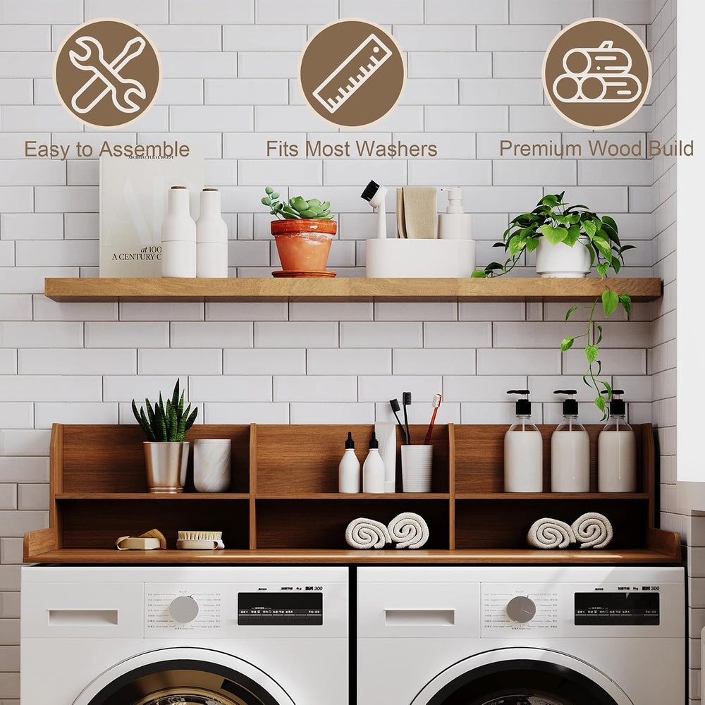 ChooChoo Washer Dryer Countertop, Adjustable Shelf, 2-Tier