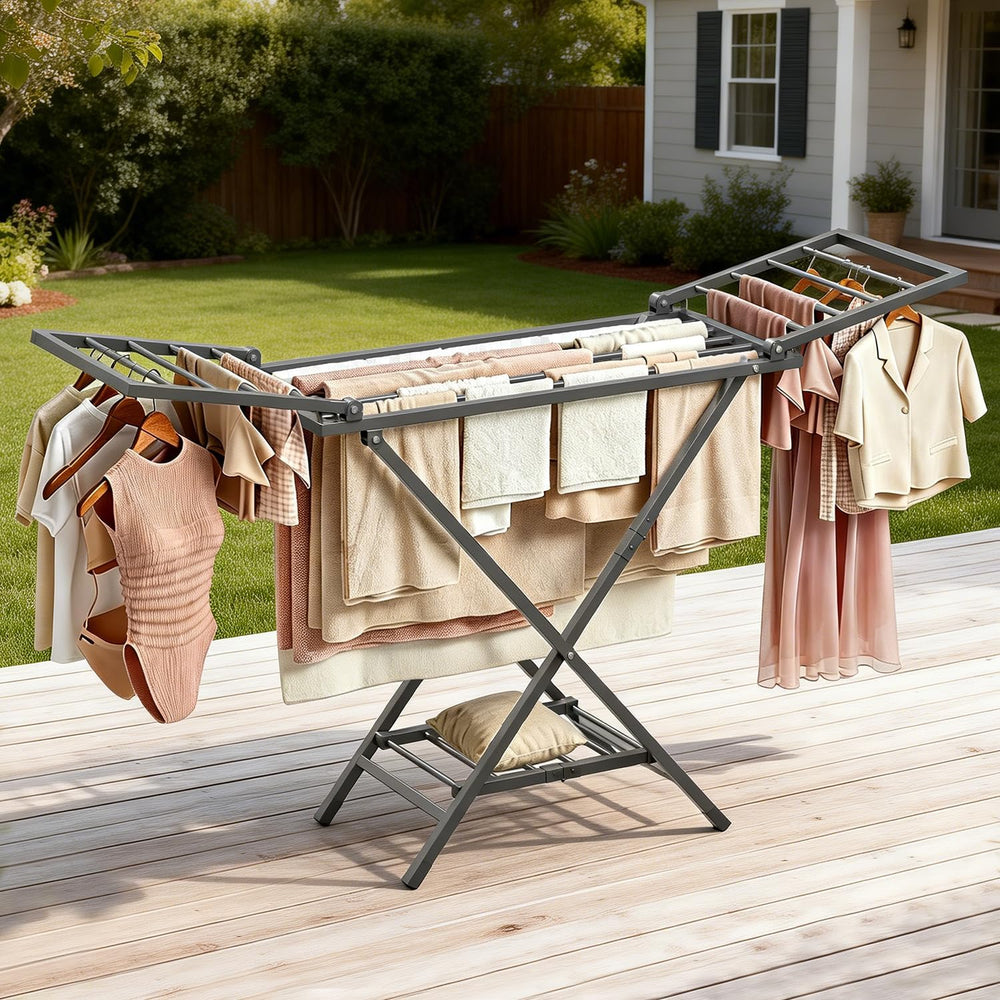 Clothes Drying Rack Heavy Duty, Foldable Laundry Dryer Stand for Clothing &am...