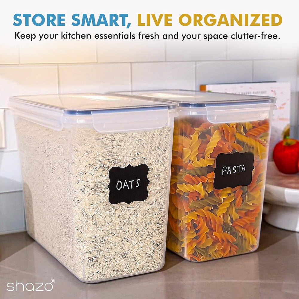 Shazo 2 PC (11L | 372 oz) Flour Sugar Storage Containers with Easy Carry Hand...