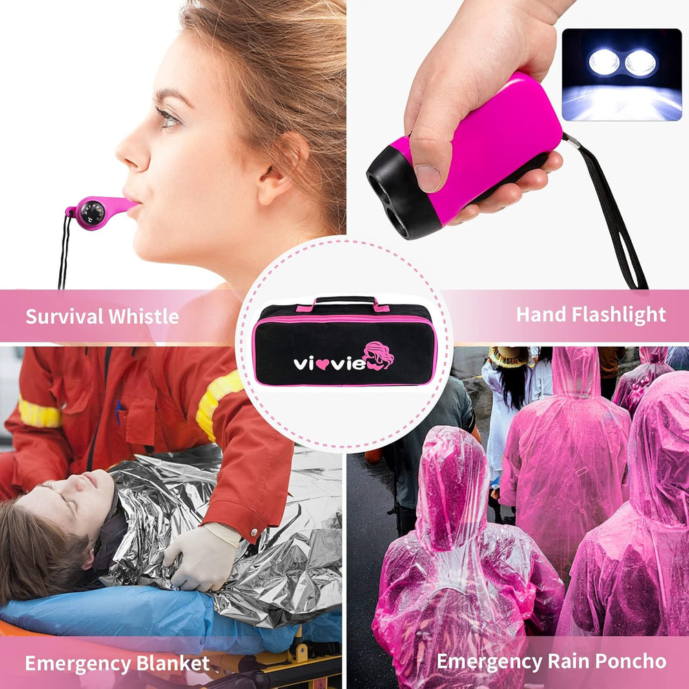 Roadside Emergency Car Kit for Vehicles, Car Safety Kit with Jumper Cables, S...