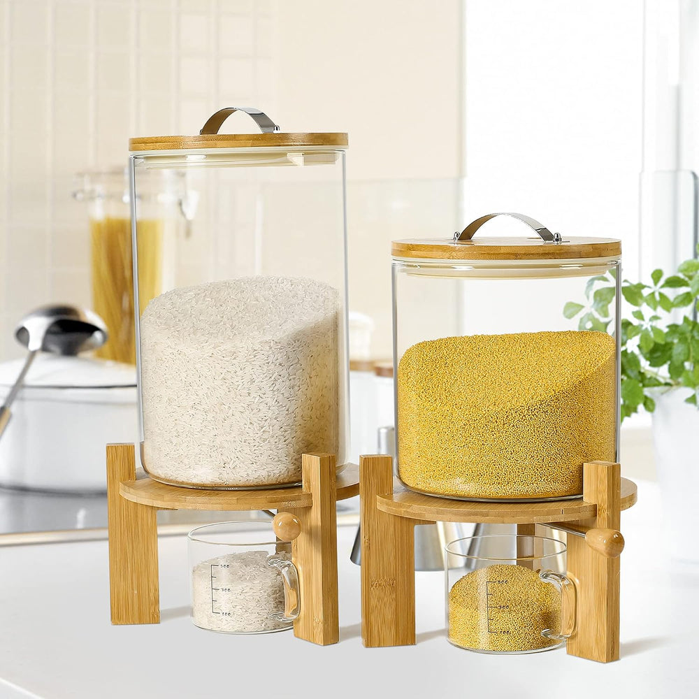 Rice Dispenser, Rice Storage Container：Flour and Cereal Container with Airtig...