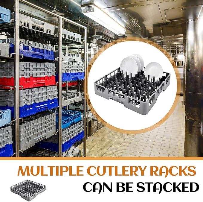 Commercial Dishwasher Tray Rack Polypropylene Full Size Flatware Rack
